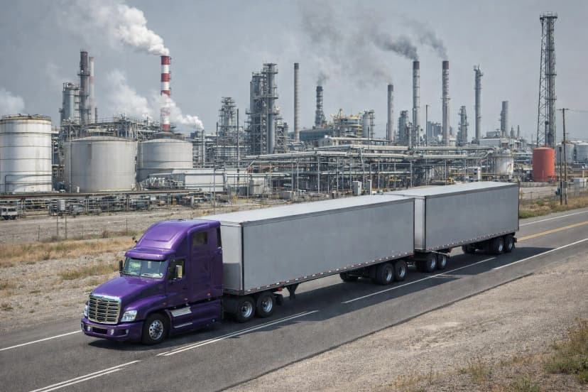 CDL 附加资格考试的双拖挂卡车