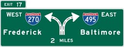 Interchange Guide Sign